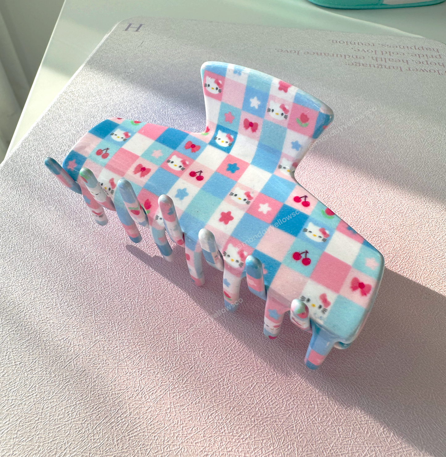 Claw Clip - Checkered Bunny or Kitty
