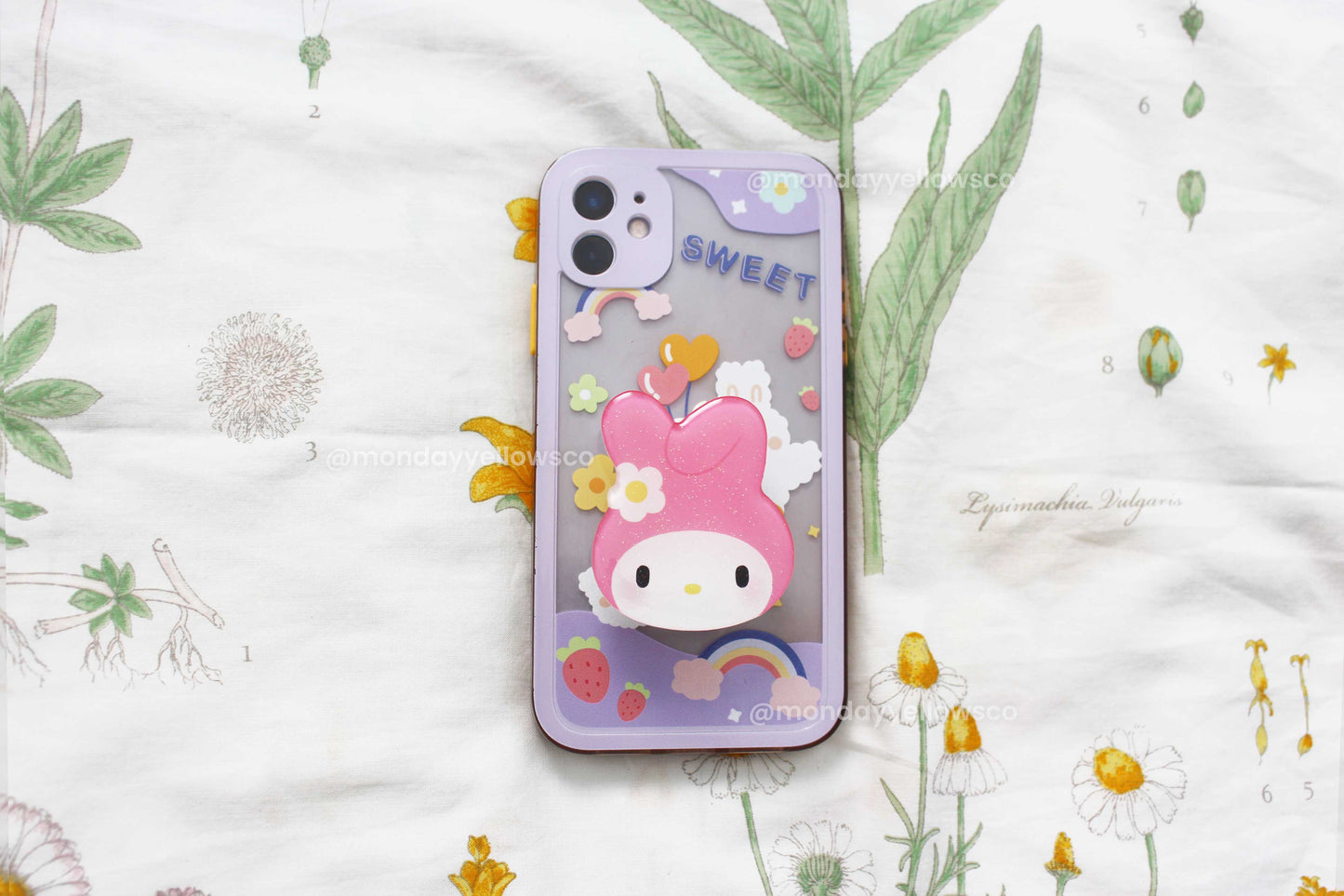 Poignée de téléphone avec personnage Kawaii